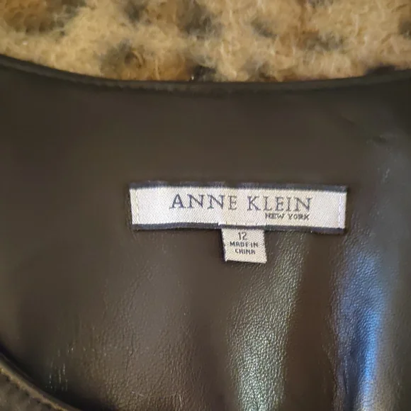 Anne Klein Black Studded Leather Jacket - Picture 3 of 8